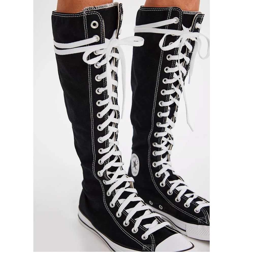 Converse Chuck Taylor All Star XXHi Knee High Black White Zipper size 9 NEW - Picture 2 of 7